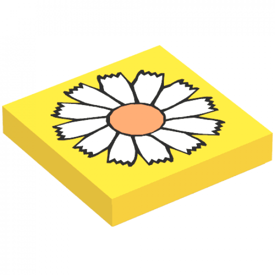 Tile 2 x 2 with Flower Pattern