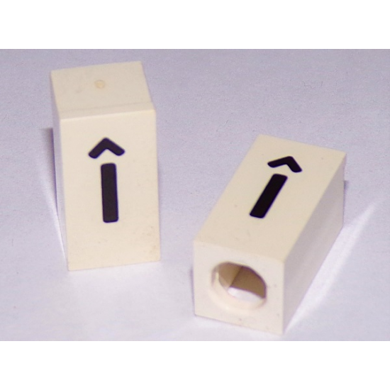 Tile, Modified 1 x 2 x 5/6 with Stud Hole in End and Black 'î' Lower Case Pattern