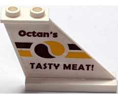 Tail 4 x 1 x 3 with 'Octan's TASTY MEAT!' Pattern on Right Side (Sticker) - Set 70812