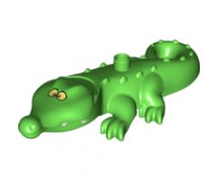 Duplo, Animal Alligator / Crocodile Large with Opening Jaw and Wide Snout with Crossed Eyes