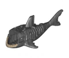 Animal, Body Part Shark Middle with Bones and Gills with Dark Tan Teeth Ghost / Zombie Pattern