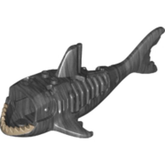 Animal, Body Part Shark Middle with Bones and Gills with Dark Tan Teeth Ghost / Zombie Pattern