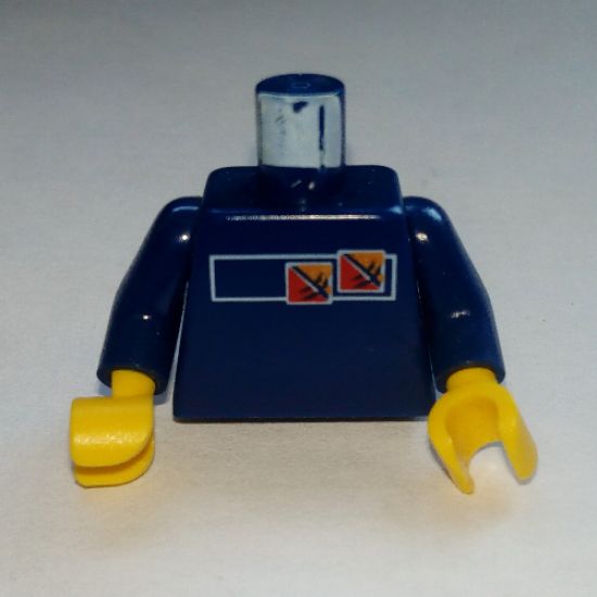 Torso Gravity Games with Red and Orange Logos Pattern / Dark Blue Arms / Yellow Hands