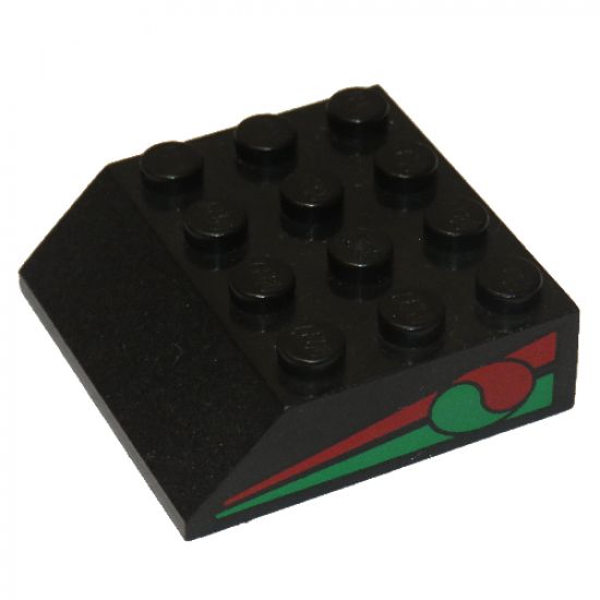 Slope 45 4 x 4 with Octan Logo and Red & Green Stripe Pattern