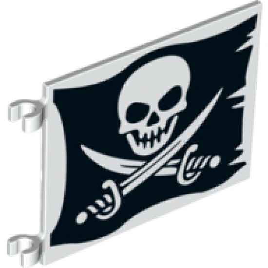 Flag 6 x 4 with Skull with Crossed Cutlasses (Jolly Roger) Pattern on Both Sides