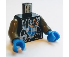 Torso Space Insectoids Blue Diamond under Circuitry Pattern / Dark Gray Arms / Blue Hands