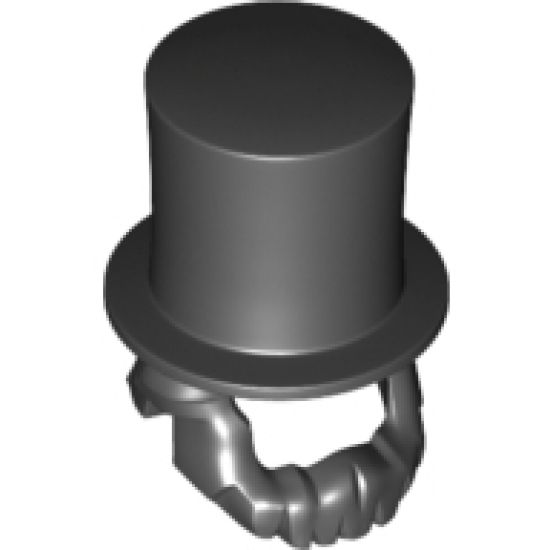 Minifigure, Headgear Hat, Top Hat Large with Beard