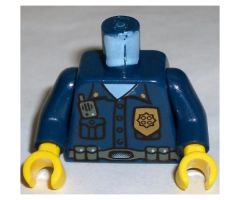 Torso Police Highway Patrol, Shirt with Badge and Radio Pattern / Dark Blue Arms / Yellow Hands