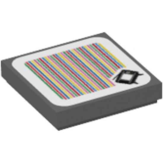 Tile 2 x 2 with Super Mario Scanner Code Television (TV) Pattern (Sticker) - Set 71374