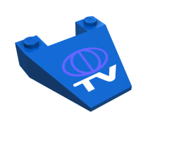 Wedge 4 x 4 Taper with TV Globe Logo Pattern