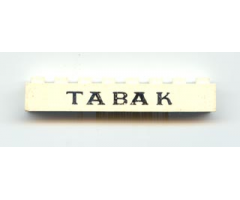 Brick 1 x 8 with Black 'TABAK' Pattern