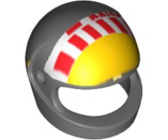 Minifigure, Headgear Helmet Motorcycle (Standard) with SW Red Stripe Pattern Small (A-wing)