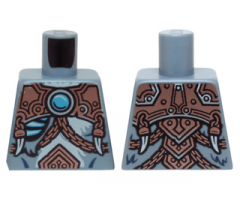 Torso Fur with Glowing Bones, Copper Armor with Rivets, Chains and Blue Round Jewel (Chi) Pattern