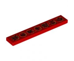 Tile 1 x 6 with Chinese Logogram '???????' (Everyone Enjoyed Themselves in Celebrating the New Year) Pattern