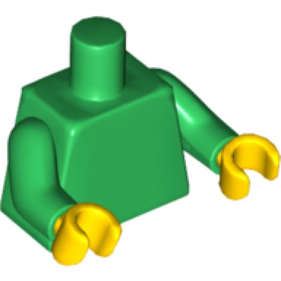 Torso Female Suit with Yellow Phoenix and Belt Pattern (Phoenix Jean Grey) / Green Arms / Yellow Hands