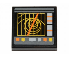 Tile 2 x 2 with SW Cannon Operating Monitor Pattern (Sticker) - Set 75014