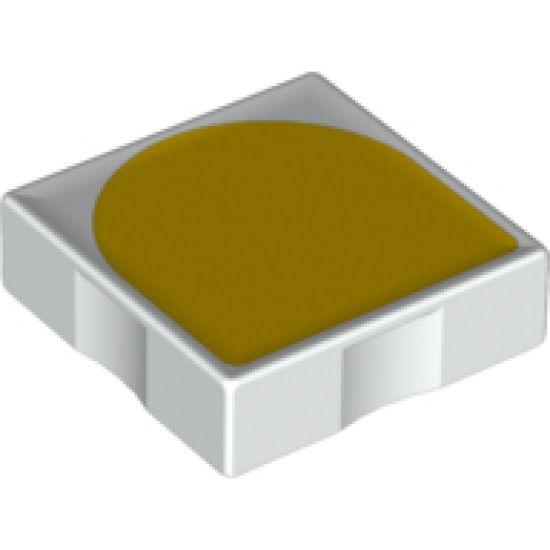 Duplo, Tile 2 x 2 with Shape Yellow Inverse Arch Pattern