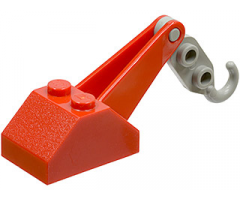 Hook Slope 45 2 x 3 x 1 1/3 Double with Arm and Light Gray Tow Hook