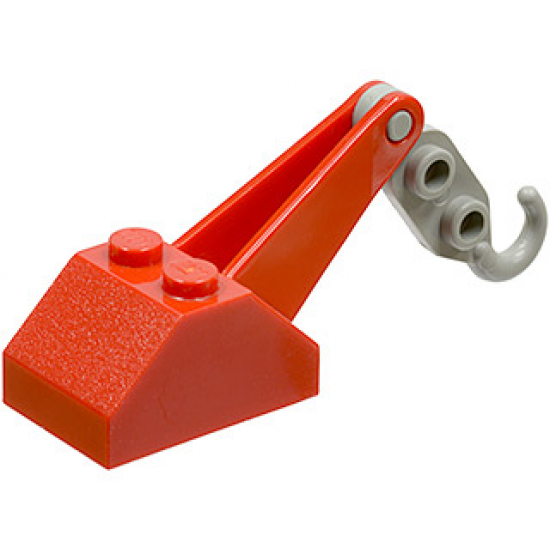 Hook Slope 45 2 x 3 x 1 1/3 Double with Arm and Light Gray Tow Hook