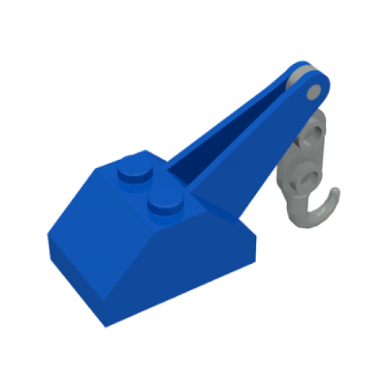 Hook Slope 45 2 x 3 x 1 1/3 Double with Arm and Light Gray Tow Hook