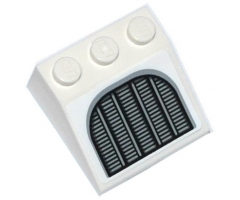 Slope 33 3 x 3 with Silver Grille Pattern (Sticker) - Set 75094