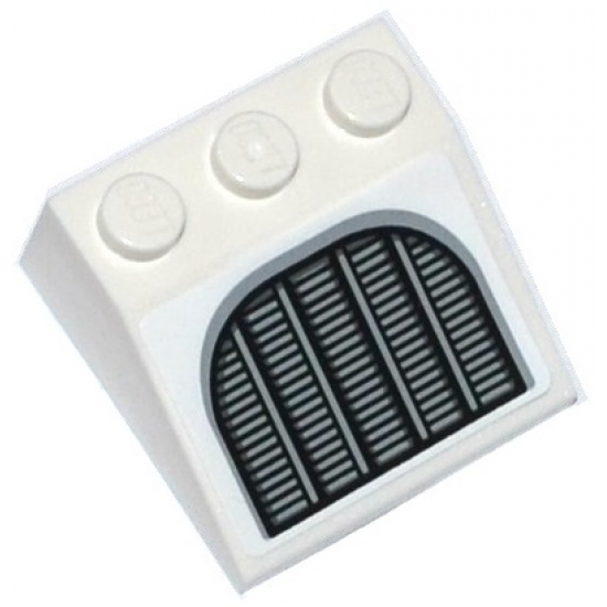 Slope 33 3 x 3 with Silver Grille Pattern (Sticker) - Set 75094