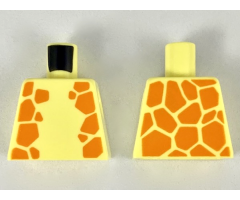 Torso with Orange Giraffe Spots on Sides and Back Pattern
