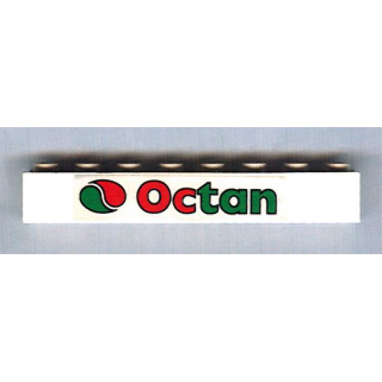 Brick 1 x 8 with Octan Logo Pattern (Sticker) - Set 6539