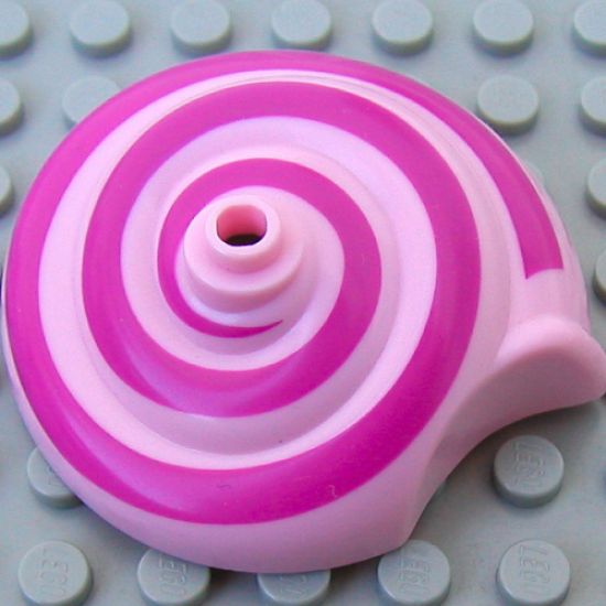 Animal, Body Part Snail Shell with Dark Pink Spiral Pattern