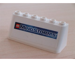 Windscreen 2 x 6 x 2 with LEGO Mindstorms Logo on Blue Background Pattern (Sticker)