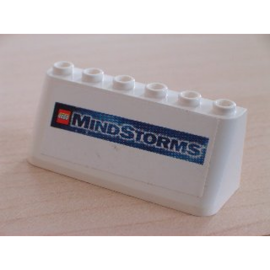 Windscreen 2 x 6 x 2 with LEGO Mindstorms Logo on Blue Background Pattern (Sticker)
