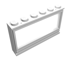 Window 1 x 6 x 3 Panorama with Solid Studs and Fixed Glass
