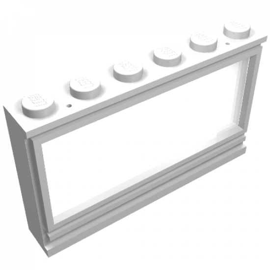 Window 1 x 6 x 3 Panorama with Solid Studs and Fixed Glass