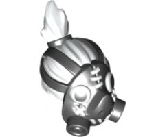 Minifigure, Headgear Gas Mask Roadhog with White Hair in Top Knot Pattern
