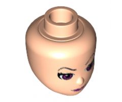Mini Doll, Head Friends with Magenta Eyes and Lips and Thin Black Eyebrows Pattern (Ragana)