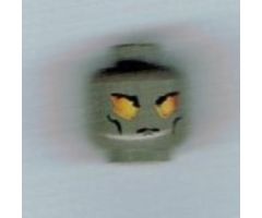 Minifigure, Head Alien with Orient Dragon Fortress Guard Pattern - Blocked Open Stud