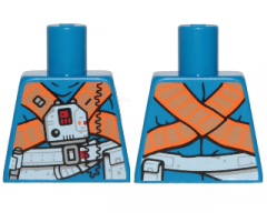 Torso SW Jumpsiut, Orange Crossed Belts and Front Panel Pattern (Rio Durant)