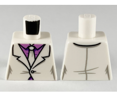 Torso Suit, Medium Lavender Shirt, White Tie Pattern
