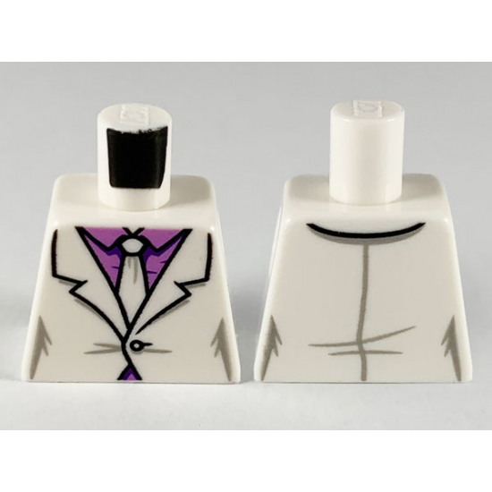 Torso Suit, Medium Lavender Shirt, White Tie Pattern