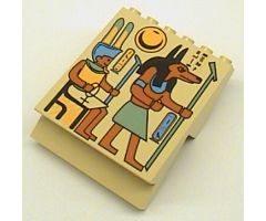Panel 4 x 6 x 6 Sloped with Hieroglyphs and Jackal Pattern