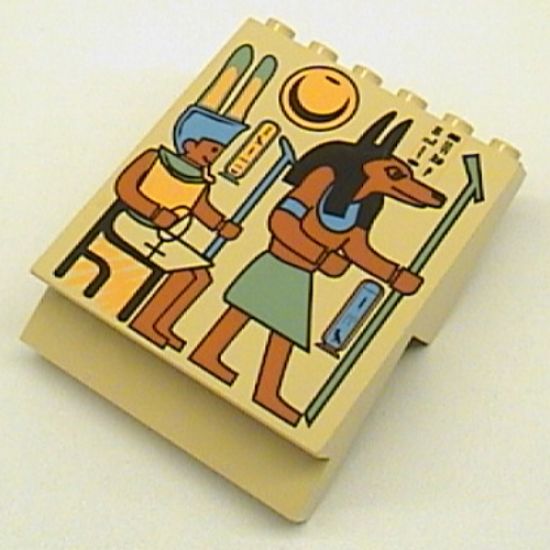 Panel 4 x 6 x 6 Sloped with Hieroglyphs and Jackal Pattern