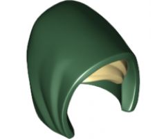 Minifigure, Headgear Hood Basic with Tan Bangs Pattern