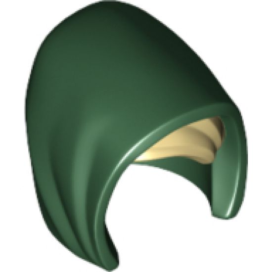 Minifigure, Headgear Hood Basic with Tan Bangs Pattern