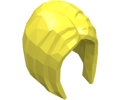 Minifigure, Hair Female, Mid-Length Straight, Parted in Middle, Longer in Front than Back