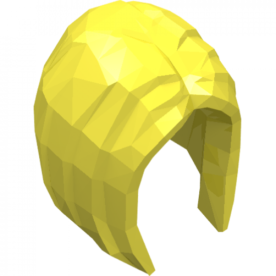 Minifigure, Hair Female, Mid-Length Straight, Parted in Middle, Longer in Front than Back