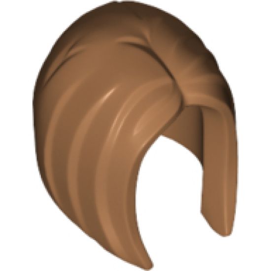 Minifigure, Hair Female, Mid-Length Straight, Parted in Middle, Longer in Front than Back