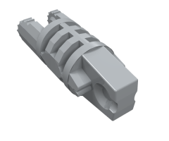 Hinge Cylinder 1 x 3 Locking with 1 Finger and 2 Fingers on Ends, 9 Teeth, without Hole