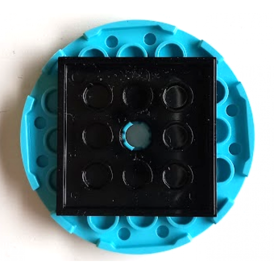 Turntable 6 x 6 x 2/3 Top with Black Square Base, Free-Spinning (11213 / 61485)