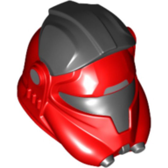 Minifigure, Headgear Helmet SW TIE Pilot, Dual Molded, Red Major Vonreg Pattern