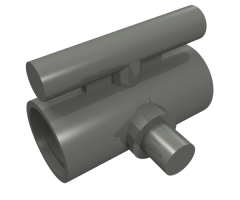 Technic, Connector Pin Round with Slot, Bar Lengthwise & Bars Out (Soccer Goalie Stick Holder Pivot)